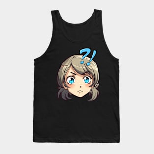 Sceptical Anime Emoji - Anime Shirt Tank Top